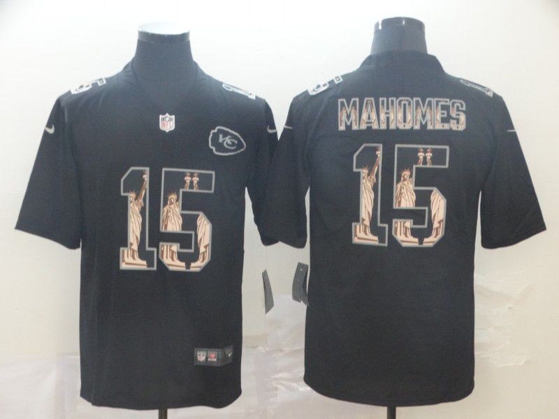 Men Kansas City Chiefs #15 Mahomes Black Goddess fashion Edition Nike NFL Jerseys->minnesota vikings->NFL Jersey